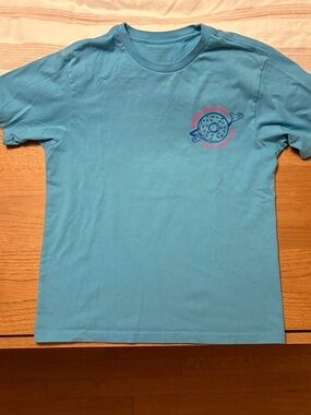 Kids Short-Sleeve Graphic Tee in Sky Blue with Donut Motif